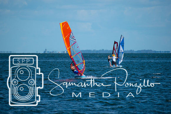 Windsurfers at the Sunshine Skyway